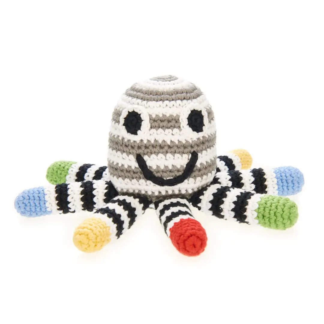 Organic Crocheted Rattle Toy | Octopus