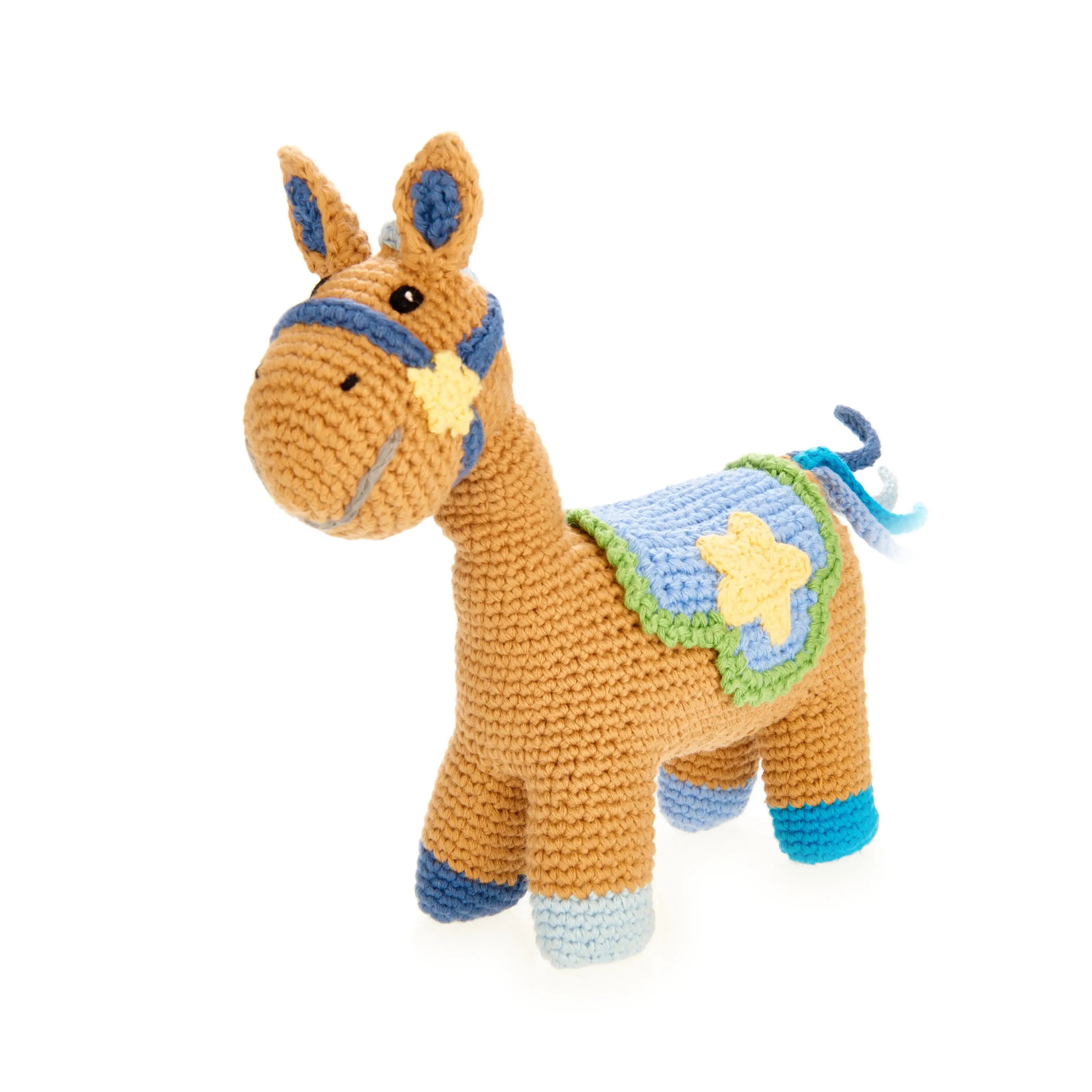 Organic Crocheted Rattle Toy | Horse