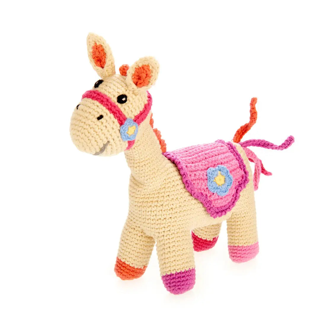 Organic Crocheted Rattle Toy | Horse