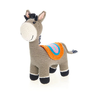 Organic Crocheted Rattle Toy | Donkey