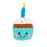 Load image into Gallery viewer, Organic Crocheted Sweets Rattle | Friendly Blue Cupcake
