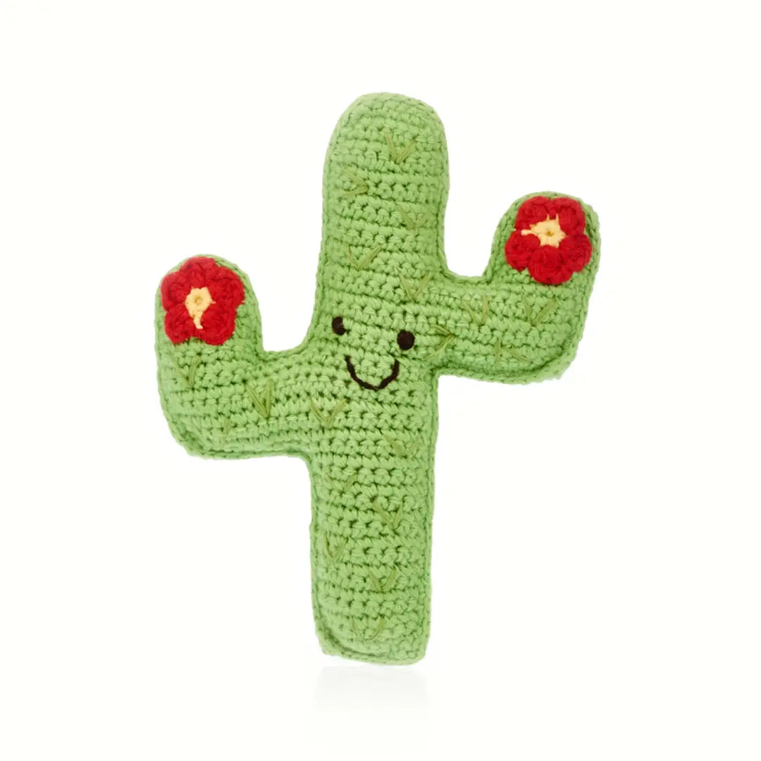 Organic Crocheted Nature Rattle | Friendly Cactus