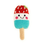 Load image into Gallery viewer, Organic Crocheted Sweets Rattle | Friendly Popsicle
