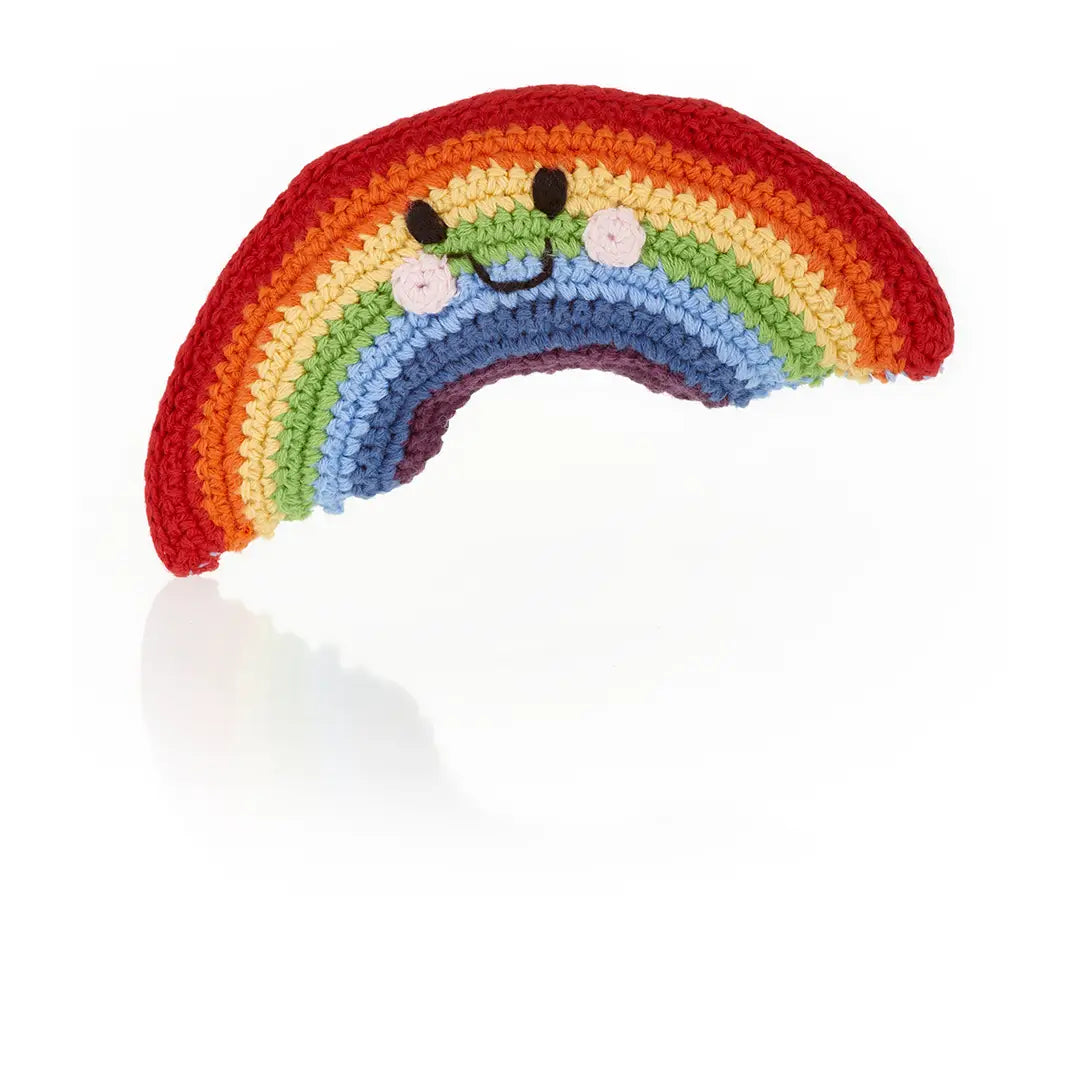 Organic Crocheted Nature Rattle | Friendly Rainbow