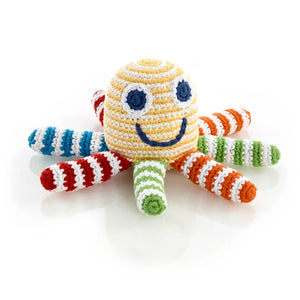 Organic Crocheted Rattle Toy | Octopus