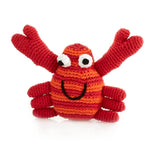 Load image into Gallery viewer, Organic Crocheted Rattle Toy | Red Crab
