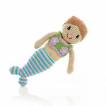 Load image into Gallery viewer, Crocheted Organic Doll | Blue Mermaid
