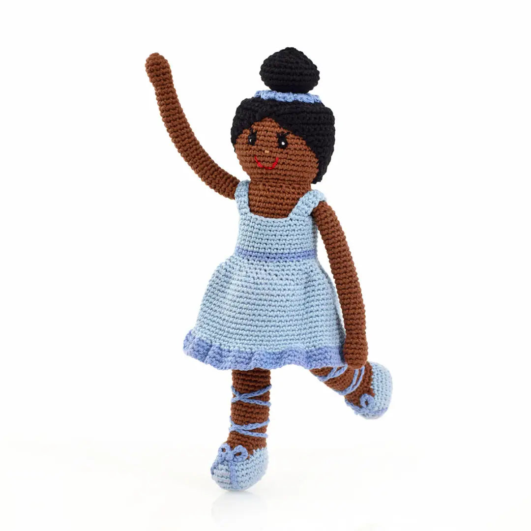 Crocheted Organic Doll | Blue Ballerina