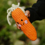 Load image into Gallery viewer, Organic Crocheted Veggie Rattle | Friendly Carrot
