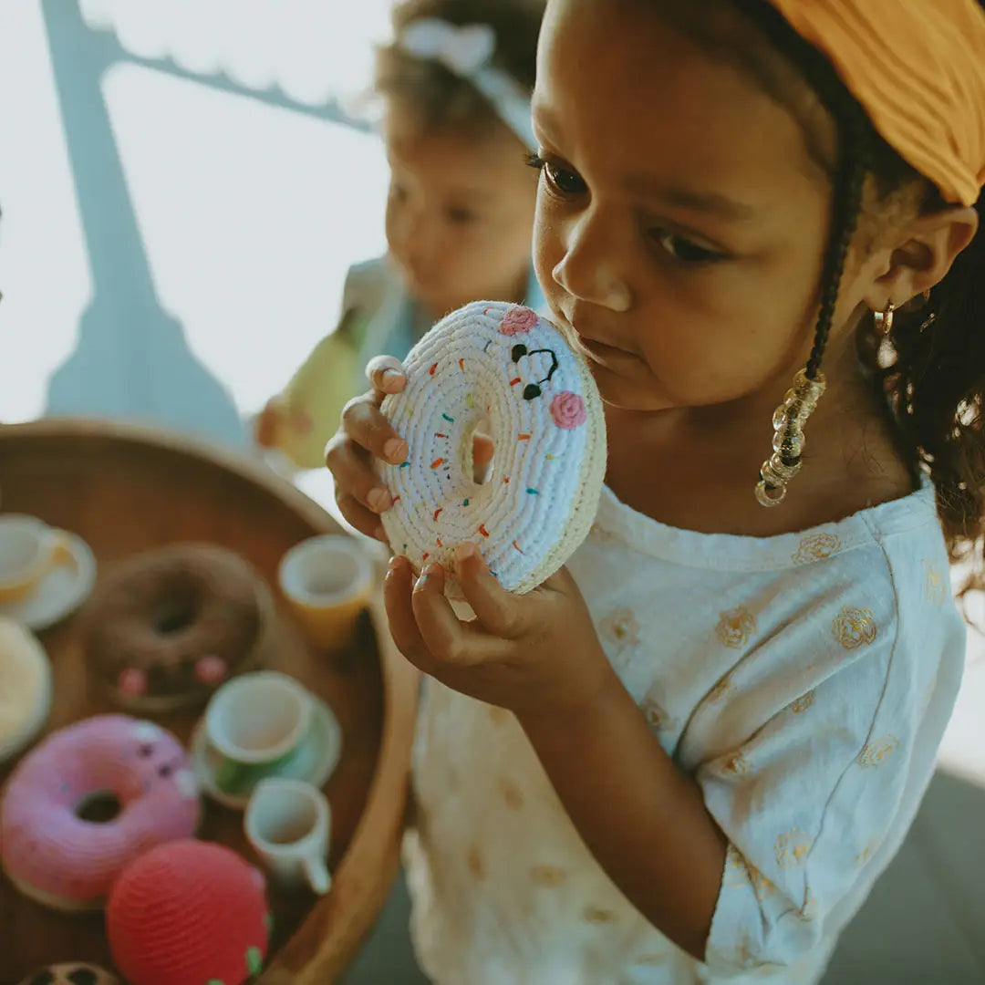 Organic Crocheted Sweets Rattle | Friendly Donuts