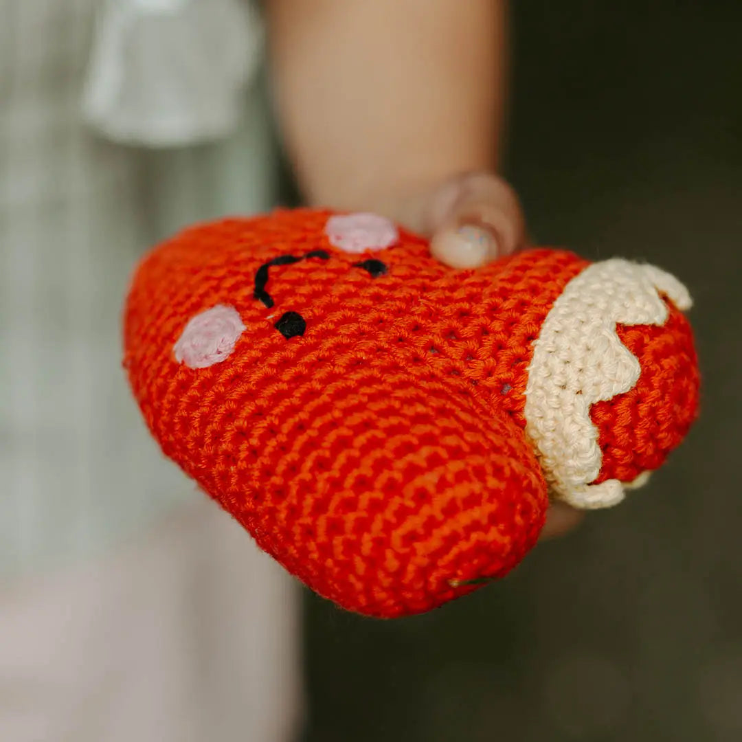 Organic Crocheted Nature Rattle | Friendly Heart