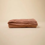 Load image into Gallery viewer, Organic Weightless Waffle Throw Blanket | Terra Cotta
