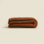 Load image into Gallery viewer, Organic Weightless Waffle Throw Blanket | Clay
