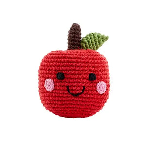 Organic Crocheted Fruit Rattle | Friendly Apple
