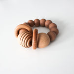 Load image into Gallery viewer, Wood &amp; Silicone Teething Rattle | Market Latte
