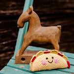Load image into Gallery viewer, Organic Crocheted Food Rattle | Friendly Taco
