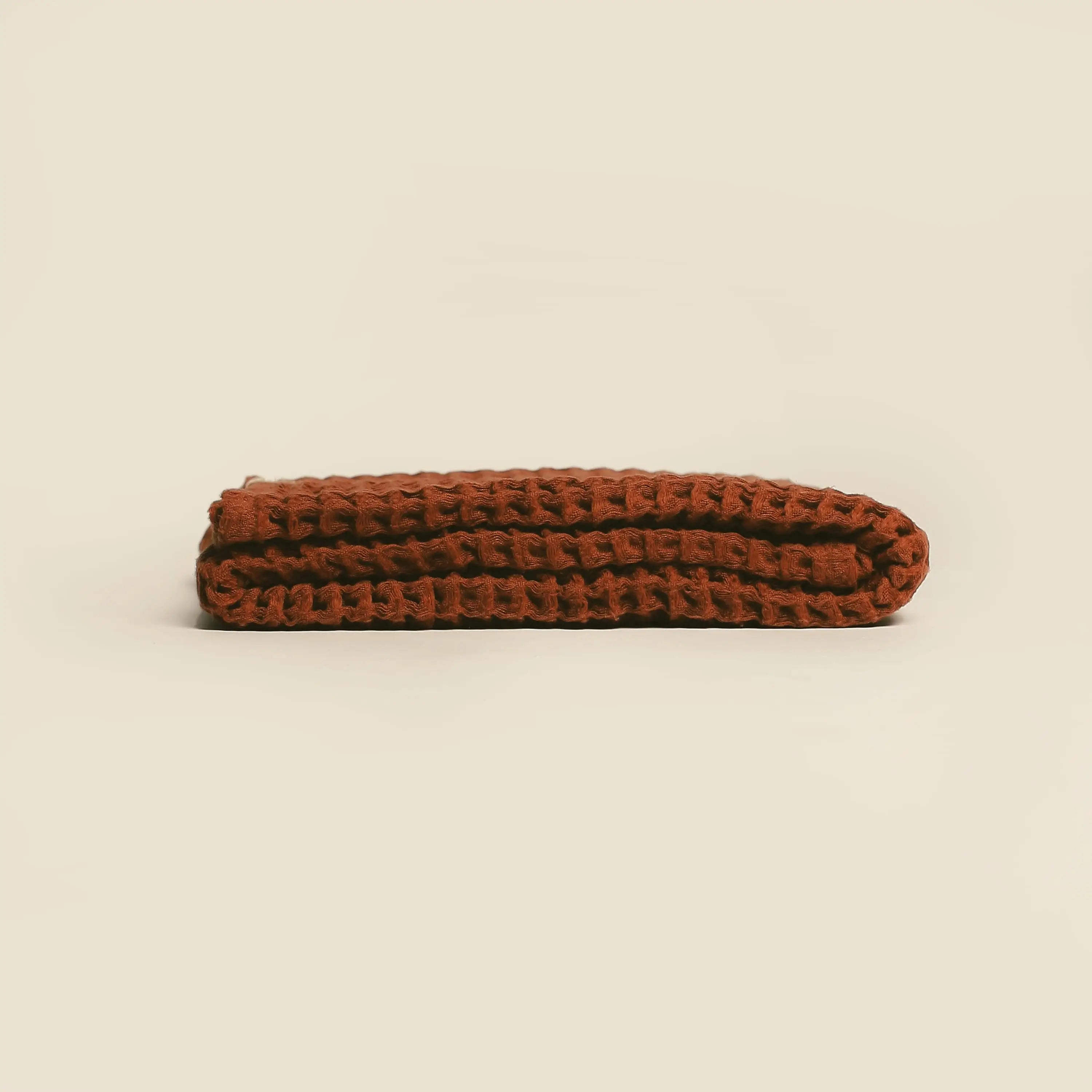Organic Weightless Waffle Baby Blanket | Clay