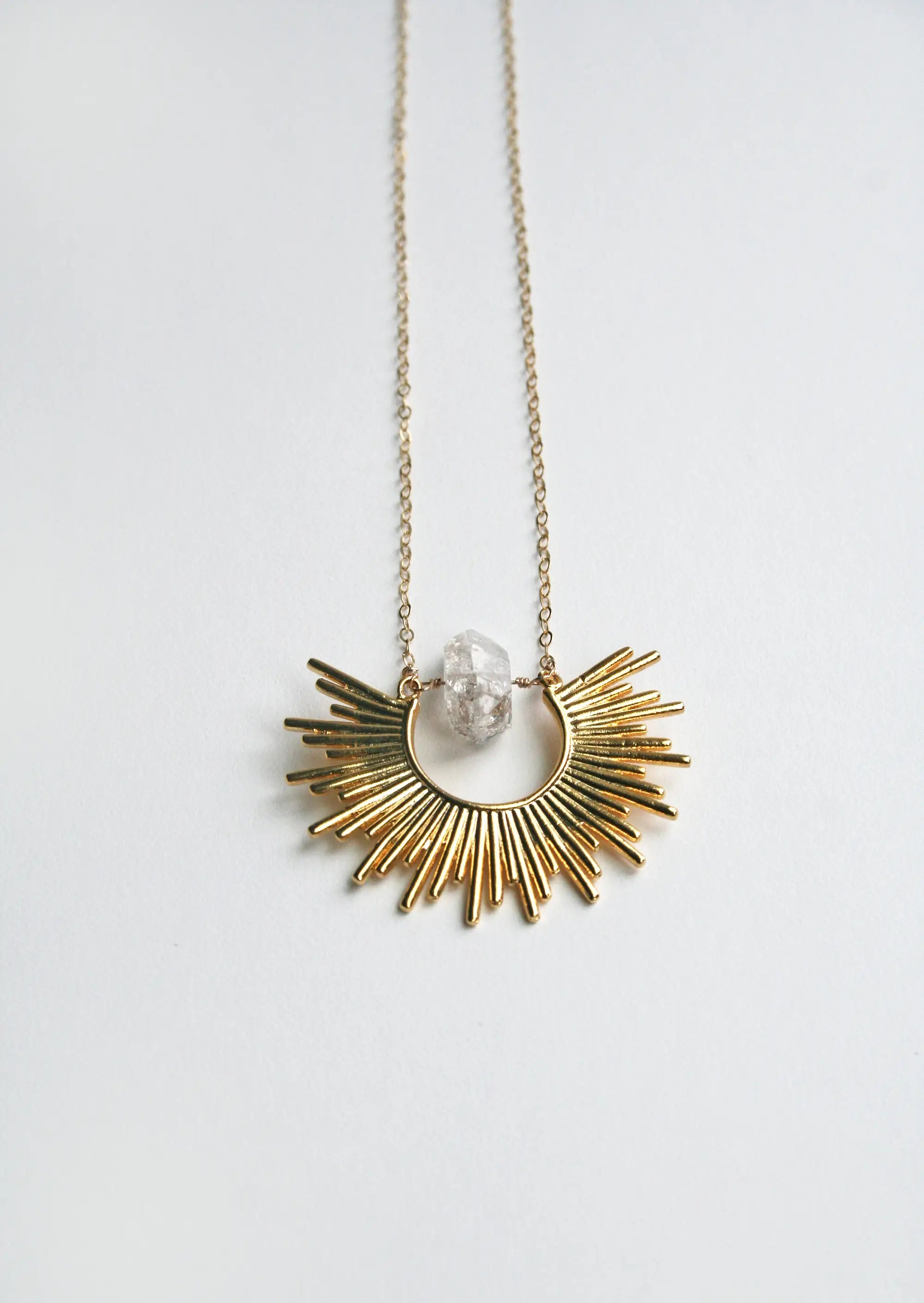 Herkimer Diamond Starburst Necklace