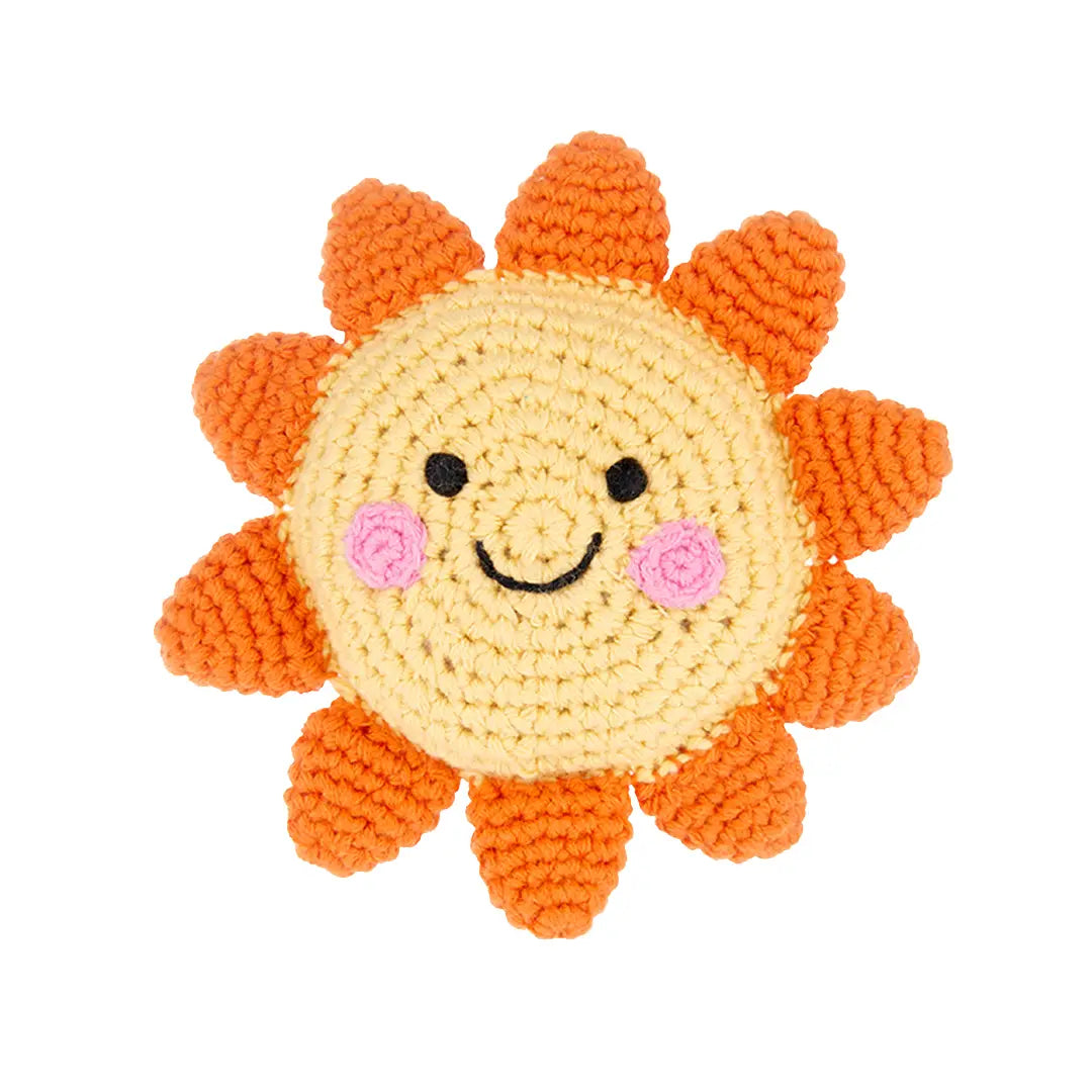 Organic Crocheted Nature Rattle | Friendly Sun