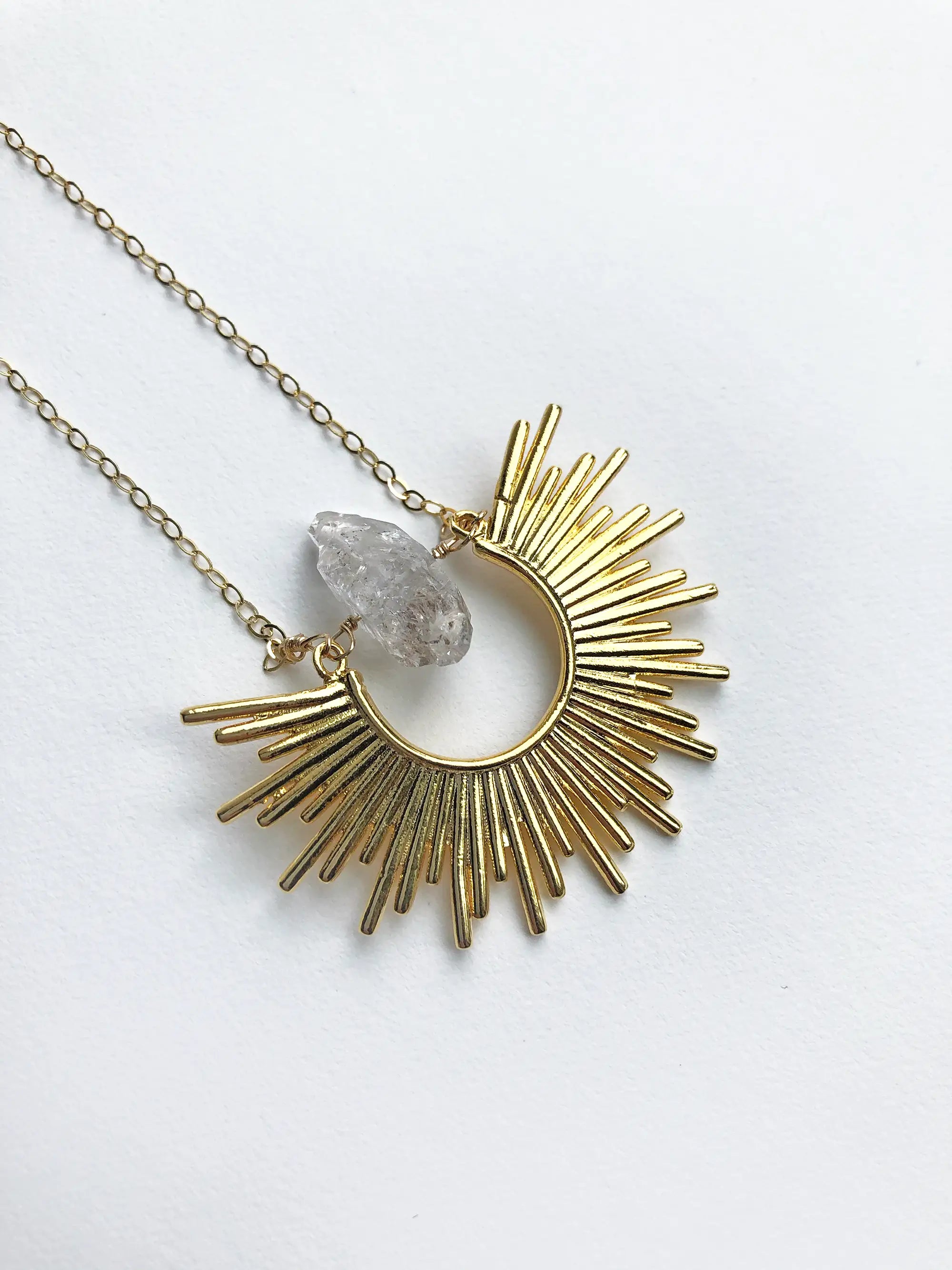 Herkimer Diamond Starburst Necklace