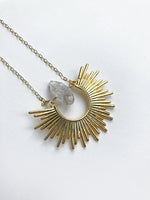 Load image into Gallery viewer, Herkimer Diamond Starburst Necklace
