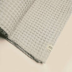 Load image into Gallery viewer, Organic Weightless Waffle Throw Blanket | Silver
