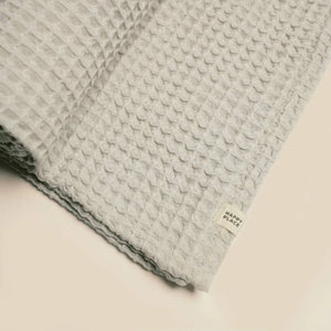Organic Weightless Waffle Throw Blanket | Silver