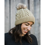 Birch Pop Hand Knit Pom Pom Beanie Hat