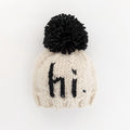 hi. Black Pom Pom Beanie Hat