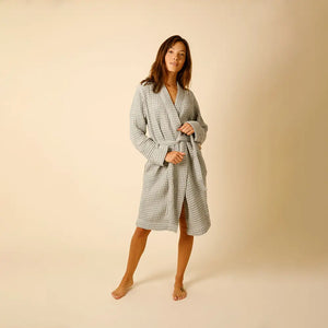 The Organic Weightless Waffle Robe - Aloe