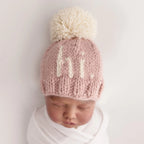 hi. Rosy Pom Pom Beanie Hat