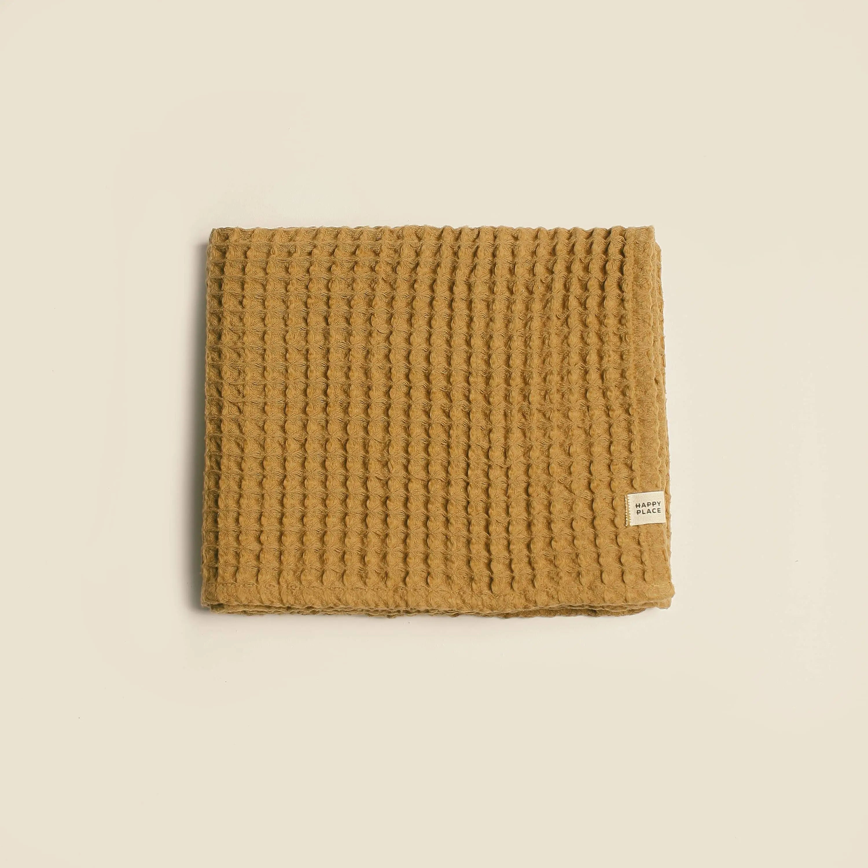 Organic Weightless Waffle Baby Blanket | Dijon