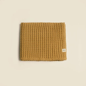 Organic Weightless Waffle Baby Blanket | Dijon