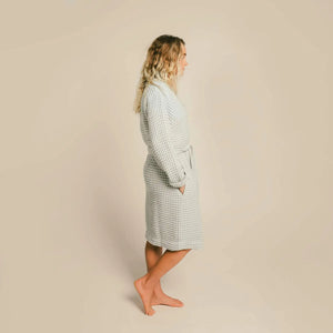 The Organic Weightless Waffle Robe - Silver
