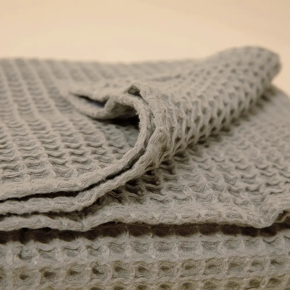 Organic Weightless Waffle Throw Blanket | Aloe