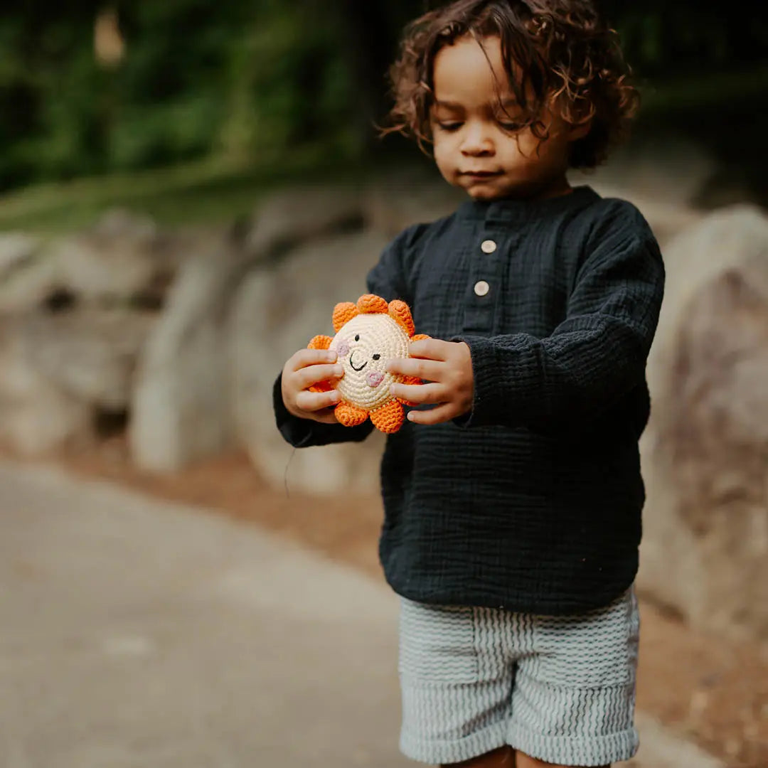 Organic Crocheted Nature Rattle | Friendly Sun