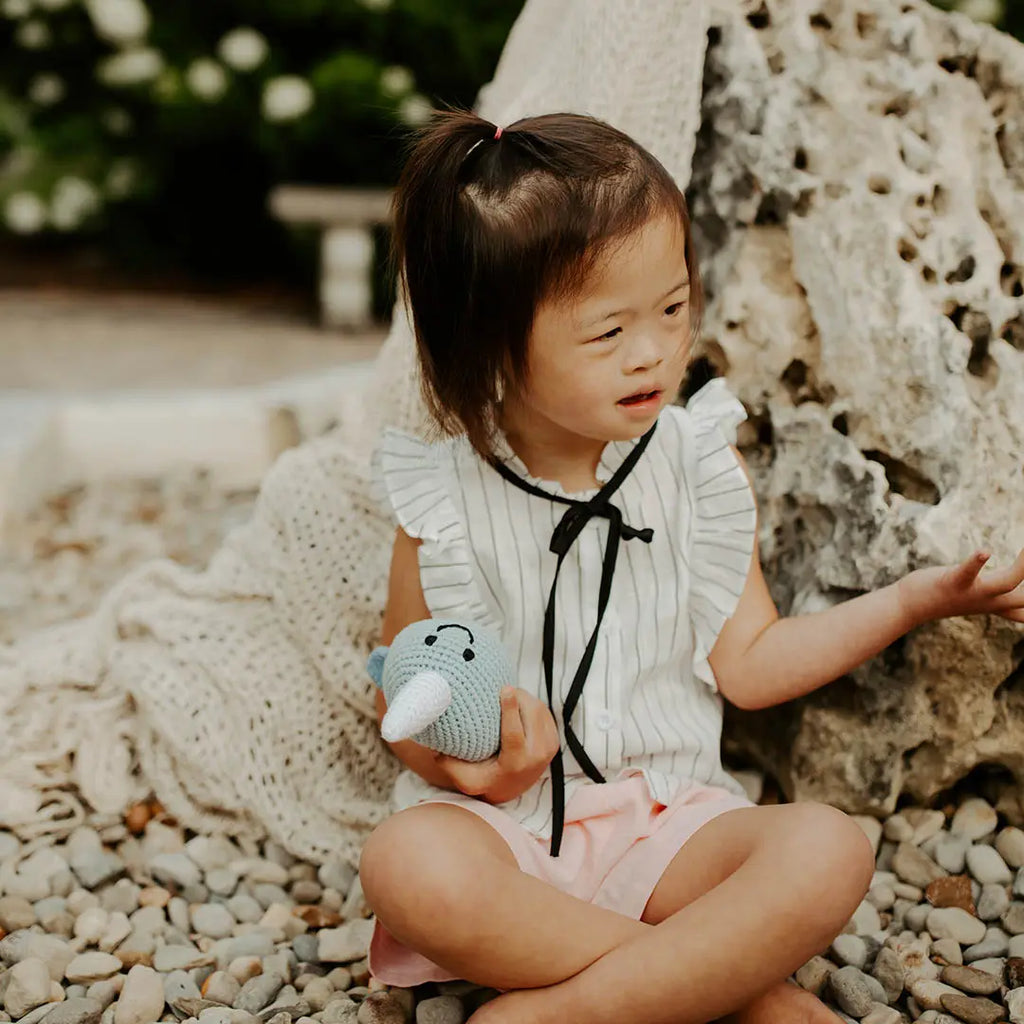 Organic Crocheted Rattle Toy | Narwhal