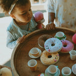 Load image into Gallery viewer, Organic Crocheted Sweets Rattle | Friendly Donuts
