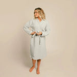 Load image into Gallery viewer, The Organic Weightless Waffle Robe - Silver
