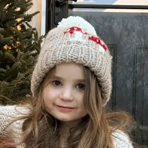 Mushroom Pom Pom Beanie Hat