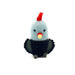 Organic Crocheted Rattle Toy | Guinea Fowl