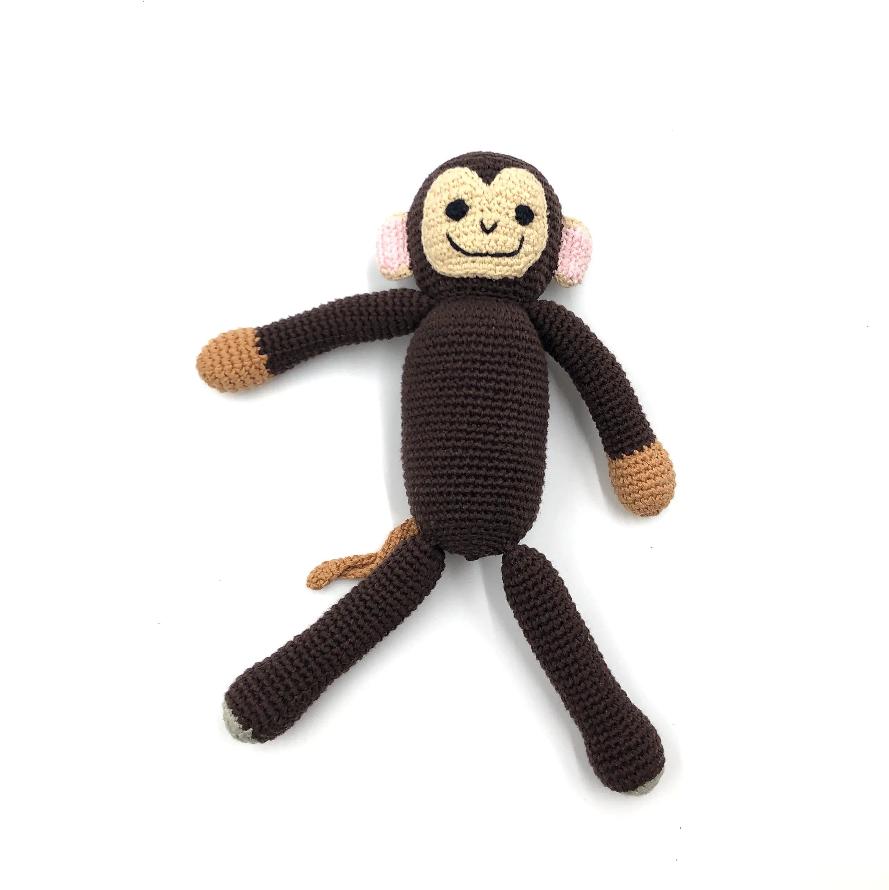 Organic Crocheted Rattle Toy | Monkey