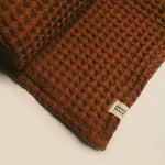 Load image into Gallery viewer, Organic Weightless Waffle Throw Blanket | Clay
