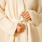 Load image into Gallery viewer, The Organic Weightless Waffle Robe - Wheat
