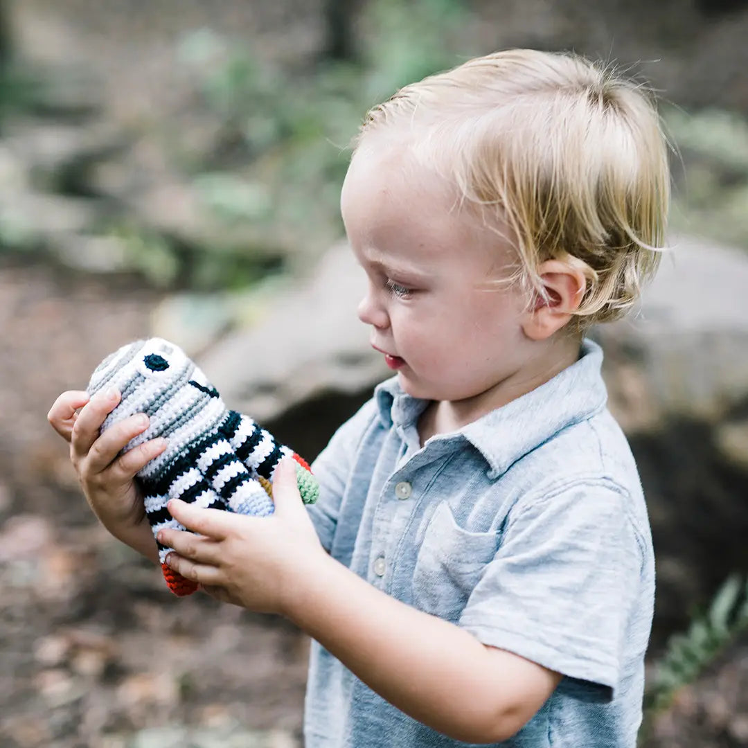 Organic Crocheted Rattle Toy | Octopus