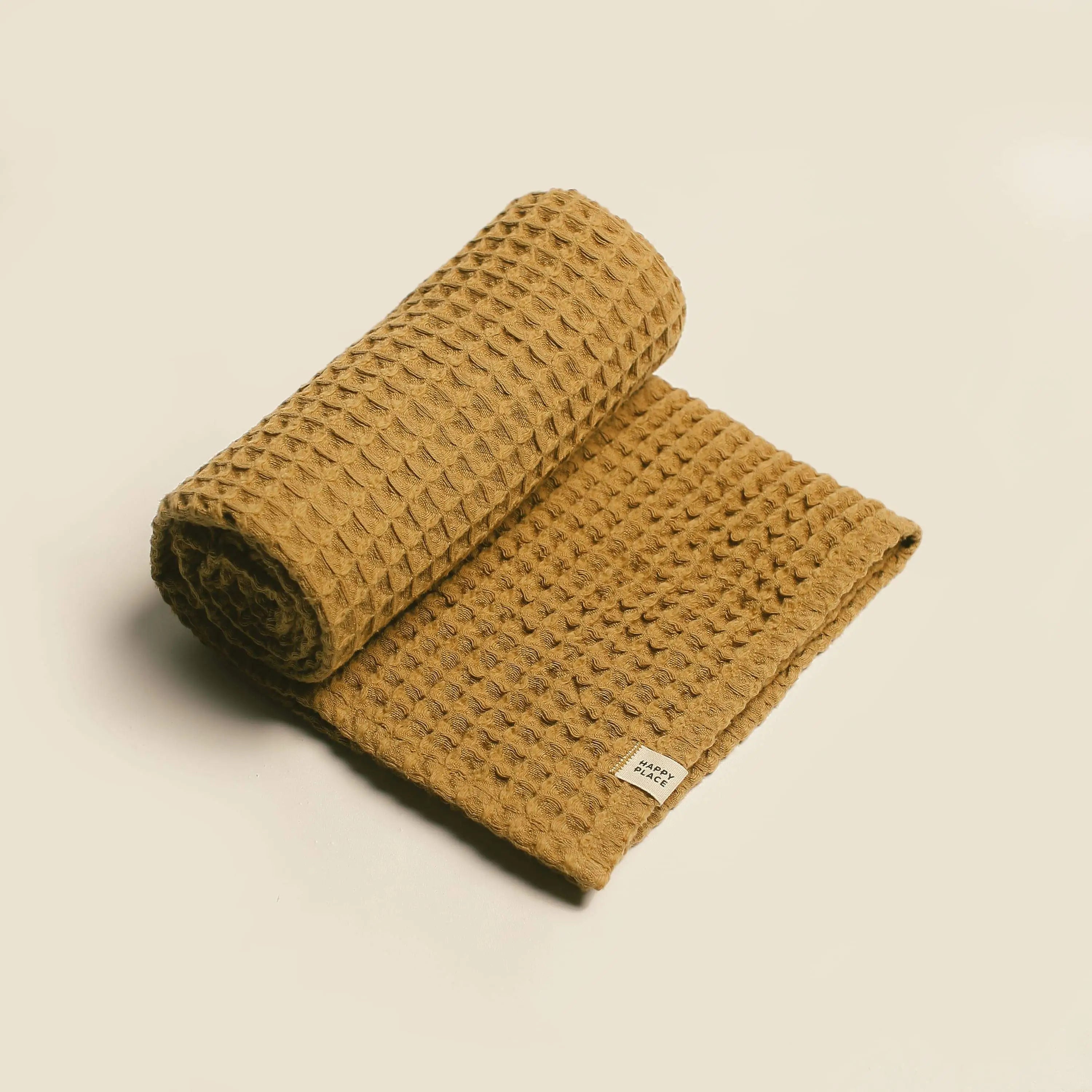 Organic Weightless Waffle Baby Blanket | Dijon