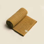 Load image into Gallery viewer, Organic Weightless Waffle Baby Blanket | Dijon
