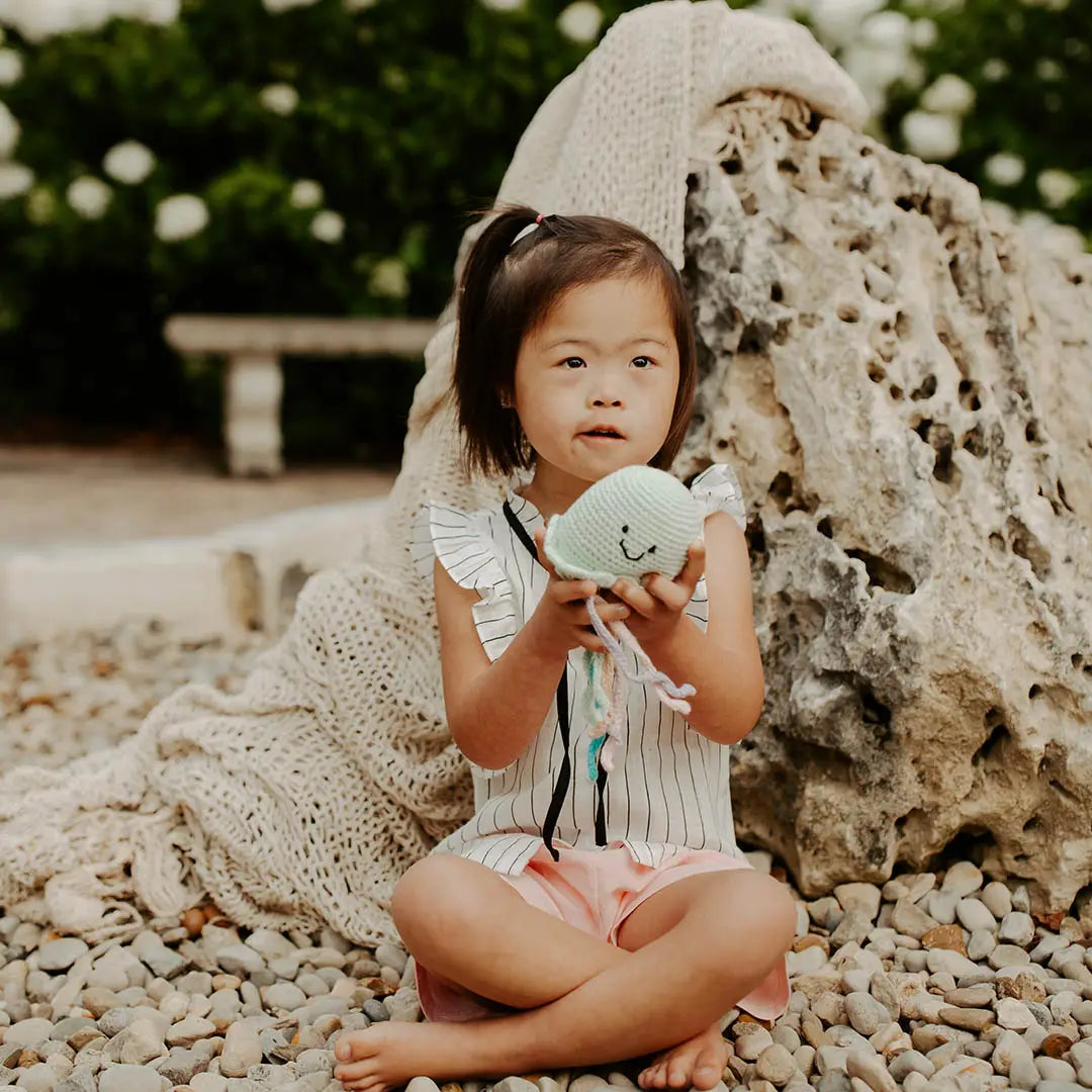 Organic Crocheted Rattle Toy | Jellyfish