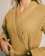 Load image into Gallery viewer, The Organic Weightless Waffle Robe - Dijon

