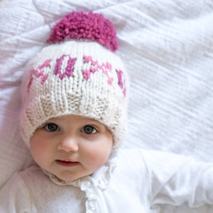 XOXO Valentine's Day Hand Knit Beanie Hat